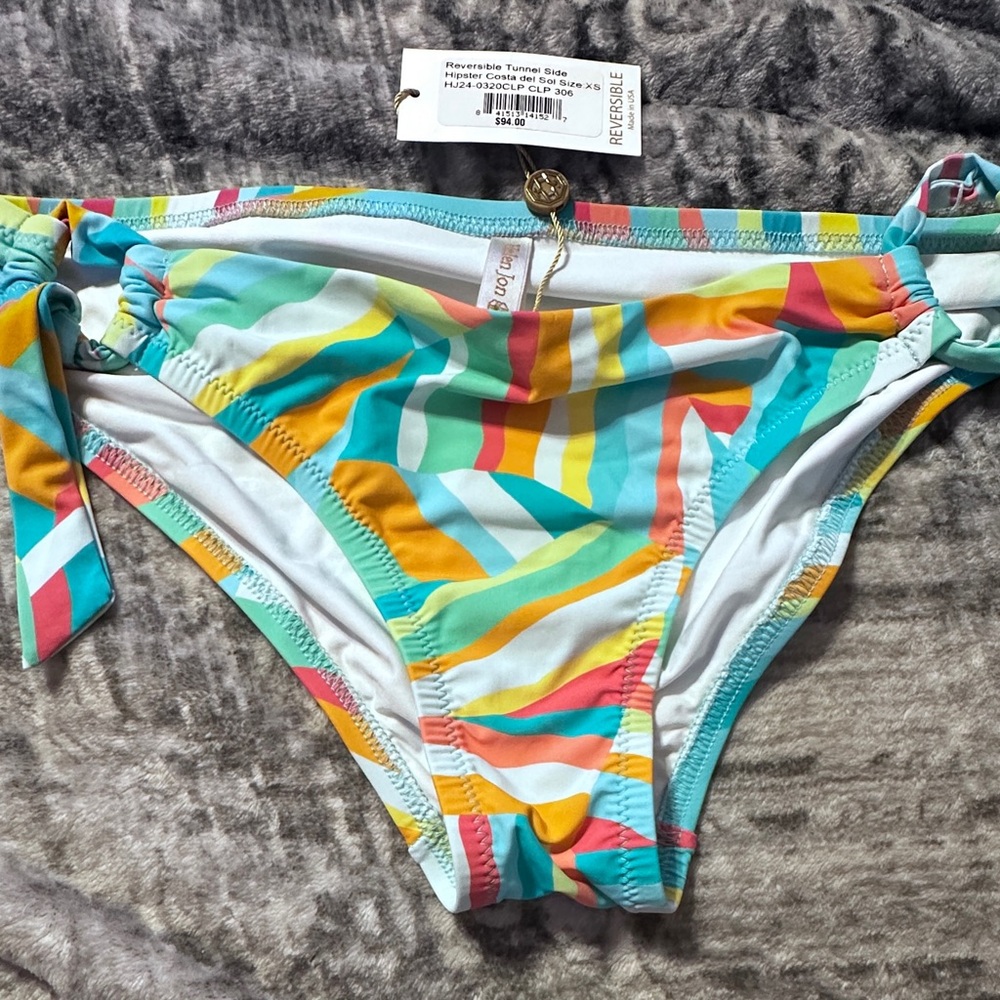 Helen Jon Women's Multicolor Striped Bikini Bottom